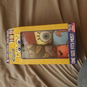 SpongeBob SquarePants Colorful Adult Crew Socks Set